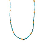 Load image into Gallery viewer, Karma 2mm Necklace 24K Gold Vermeil Turquoise