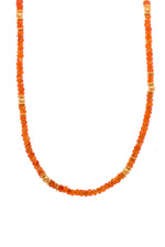 Load image into Gallery viewer, Single Color Gemstone 3mm Necklace or Bracelet - gold ball bead and spacer 24K Fair Trade Gold Vermeil