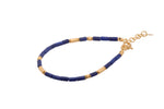 Load image into Gallery viewer, Lapis 3mm Jewelry with 24K Fair Trade Gold Vermeil Bracelet
