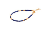 Load image into Gallery viewer, Lapis 3mm Jewelry with 24K Fair Trade Gold Vermeil