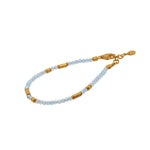 Load image into Gallery viewer, Blue Topaz 3mm Necklace and Bracelet in 24K Fair Trade Gold Vermeil