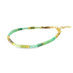 Load image into Gallery viewer, Chrysoprase, Amazonite, Jasper, Emerald, Vesuvian, Peridot 3mm Bracelet & Necklace Fair Trade 24K Gold Vermeil