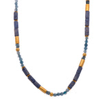 Load image into Gallery viewer, Dumortierite, Topaz, Aquamarine, Iolite 3MM Bracelet, 24K Fair Trade Gold Vermeil