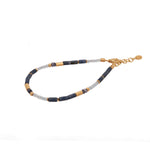 Load image into Gallery viewer, Dumortierite, London Blue Topaz, Aquamarine 3mm Bracelet and Necklace 24K Fair Trade Gold Vermeil