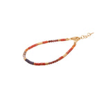Load image into Gallery viewer, Coral, Carnelian, Garnet, Ruby, Jasper and Zircon 3mm Necklace and Bracelet 24K Fair Trade Gold Vermeil
