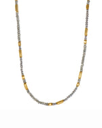 Load image into Gallery viewer, Labradorite and Grey Pearl 3mm Jewelry Set in 24K Fair Trade Gold Vermeil