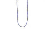 Load image into Gallery viewer, Tanzanite Necklace 3mm Rhodium Plated Silver