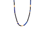 Load image into Gallery viewer, Lapis and Black Spinel Necklace Fair Trade 24K Gold Vermeil