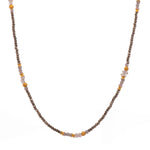 Load image into Gallery viewer, Pyrite Herkimer Crystals and Labradorite Necklace 2mm 24K Fair Trade Gold Vermeil
