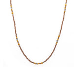 Load image into Gallery viewer, Zircon and Grey Pearl 2MM Pendant Necklace 24K Fair Trade Gold Vermeil
