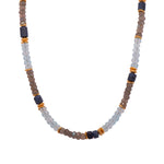 Load image into Gallery viewer, Labradorite, Blue Topaz and Dumortierite Necklace 5mm 24K Fair Trade Gold Vermeil