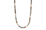 Load image into Gallery viewer, Labradorite, Rose Quartz and Rhodonite 5mm Necklace 24K Fair Trade Gold Vermeil