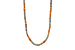 Load image into Gallery viewer, Labradorite and Carnelian Necklace and Bracelet 5mm 24K Fair Trade Gold Vermeil Necklace