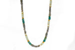Load image into Gallery viewer, Labradorite, Chrysocolla & Prehnite Necklace 24K Fair Trade Gold Vermeil