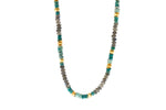 Load image into Gallery viewer, Turquoise, Labradorite, and Chrysocolla 8mm Jewelry Set with 24K Fair Trade Gold Vermeil Necklace