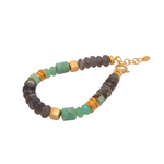 Load image into Gallery viewer, Chrysoprase and Labradorite 8mm Necklace and Bracelet 24K Fair Trade Gold Vermeil