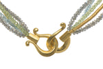 Load image into Gallery viewer, LABRADORITE, PERIDOT & APATITE NECKLACE 3MM FAIR TRADE 24K GOLD VERMEIL - Joyla Jewelry