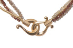 Load image into Gallery viewer, GARNET, LABRADORITE & ZIRCON 3MM NECKLACE FAIR TRADE 24K GOLD VERMEIL - Joyla Jewelry