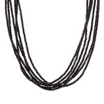 Load image into Gallery viewer, Multi Strand Gemstone Necklace with 24K Fair Trade Gold Vermeil Black Spinel