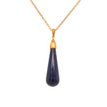 Load image into Gallery viewer, Drop Cabochon Pendant 24K Gold Vermeil in Various Gemstones