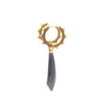 Load image into Gallery viewer, RockStar Huggie Earring 24K Gold Vermeil