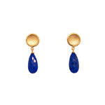 Load image into Gallery viewer, Sun Drop Stone Faceted Earrings 24K Gold Vermeil