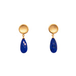 Load image into Gallery viewer, Sun Drop Stone Faceted Earrings 24K Gold Vermeil