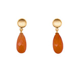 Load image into Gallery viewer, Sun Small Drop Earrings 24K Gold Vermeil