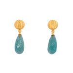 Load image into Gallery viewer, Serenity Teardrop Earrings 24K Gold Vermeil Amazonite