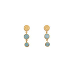 Load image into Gallery viewer, Serenity 2 Bezel Drop Earrings 24K Gold Vermeil Amazonite