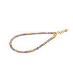 Load image into Gallery viewer, Labradorite and Grey Pearl 3mm Jewelry in 24K Fair Trade Gold Vermeil