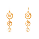 Load image into Gallery viewer, Gratitude Swirls Dangle Earrings 24K Gold Vermeil