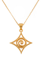 Load image into Gallery viewer, Gratitude Spiral Pendant Necklace 24K Gold Vermeil