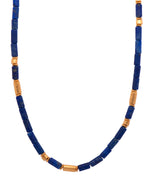 Load image into Gallery viewer, Lapis 3mm Jewelry with 24K Fair Trade Gold Vermeil