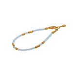 Load image into Gallery viewer, Blue Topaz 3mm Necklace and Bracelet in 24K Fair Trade Gold Vermeil