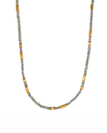 Load image into Gallery viewer, Labradorite and Grey Pearl 3mm Jewelry Set in 24K Fair Trade Gold Vermeil