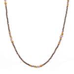 Load image into Gallery viewer, Pyrite Herkimer Crystals and Labradorite Necklace 2mm 24K Fair Trade Gold Vermeil