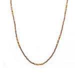 Load image into Gallery viewer, Zircon and Grey Pearl 2MM Pendant Necklace 24K Fair Trade Gold Vermeil
