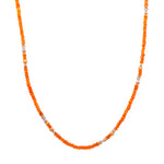 Load image into Gallery viewer, Carnelian and Grey Pearl Necklace 2mm 24K Fair Trade Gold Vermeil