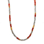 Load image into Gallery viewer, Coral and Labradorite Necklace 3mm 24K Fair Trade Gold Vermeil