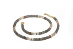 Load image into Gallery viewer, LABRADORITE, ROSE QUARTZ & RHODONITE NECKLACE 5MM FAIR TRADE 24K GOLD VERMEIL - Joyla Jewelry