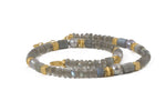 Load image into Gallery viewer, LABRADORITE & GREY PEARL NECKLACE 8MM FAIR TRADE 24K GOLD VERMEIL - Joyla Jewelry