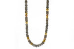 Load image into Gallery viewer, LABRADORITE, MOONSTONE & SMOKY QUARTZ 8MM NECKLACE FAIR TRADE 24K GOLD VERMEIL - Joyla Jewelry