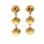 Load image into Gallery viewer, Aloha Cascading Shell Post Earrings 24K Gold Vermeil