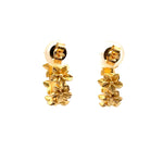 Load image into Gallery viewer, Aloha Flower Hoop Earrings 24K Gold Vermeil