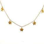 Load image into Gallery viewer, Aloha 5 Flower Necklace 24K Gold Vermeil 10MM