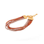 Load image into Gallery viewer, Multi Strand Gemstone Bracelet with 24K Fair Trade Gold Vermeil