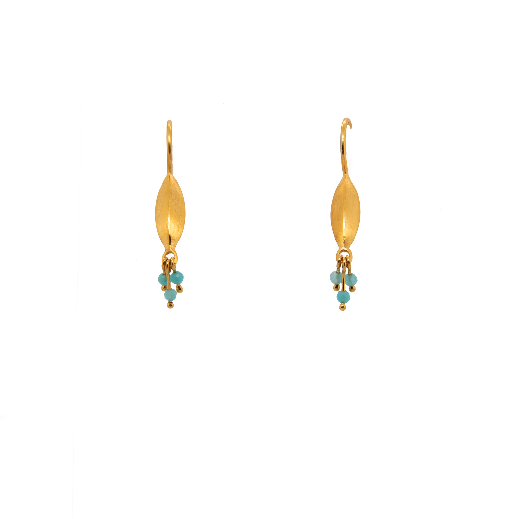 Bliss Cluster Amazonite Earrings 24K Gold Vermeil