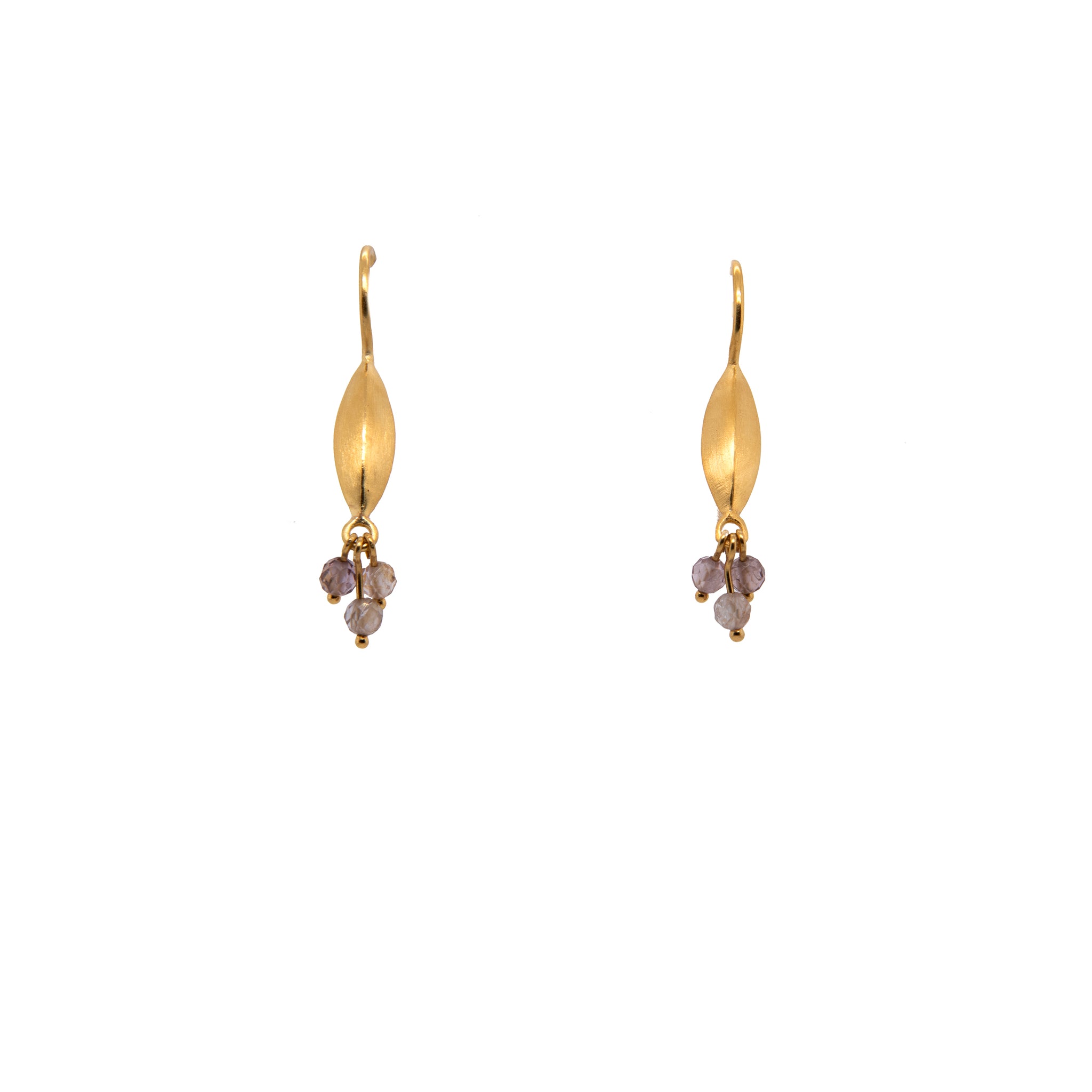 Bliss Cluster Multi Spinel Earrings  24K Gold Vermeil