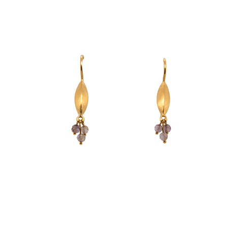 EARRINGS-BLISS MULTI SPINEL 24K GOLD VERMEIL